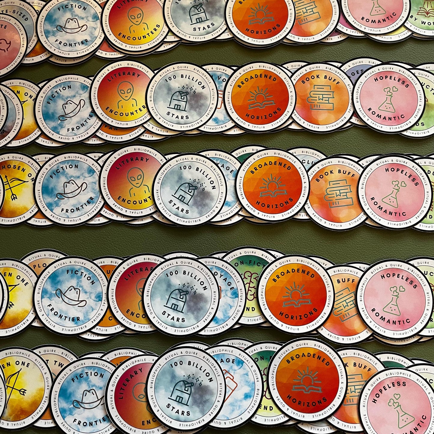 Book Stickers: Book Merit Badges, 29 2" Stickers (Stickers Only) - Classic Version