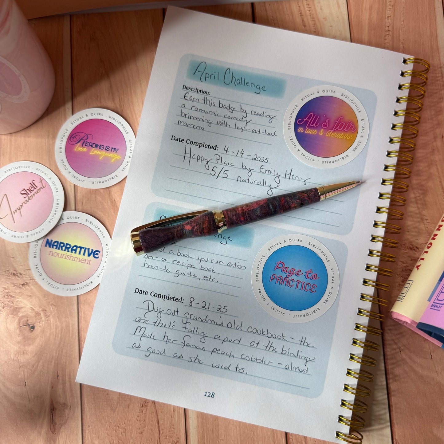 Bibliophile Reading Challenge Merit Badges