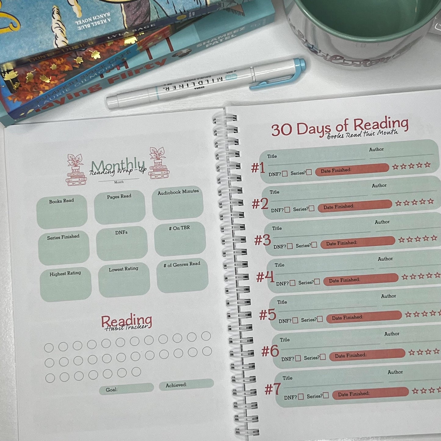 Reading Journal and Book Log | No Review Reading Journal w/ 3 Layout Options | 2025 Reading Journal | Book Review Journal | Reading Planner