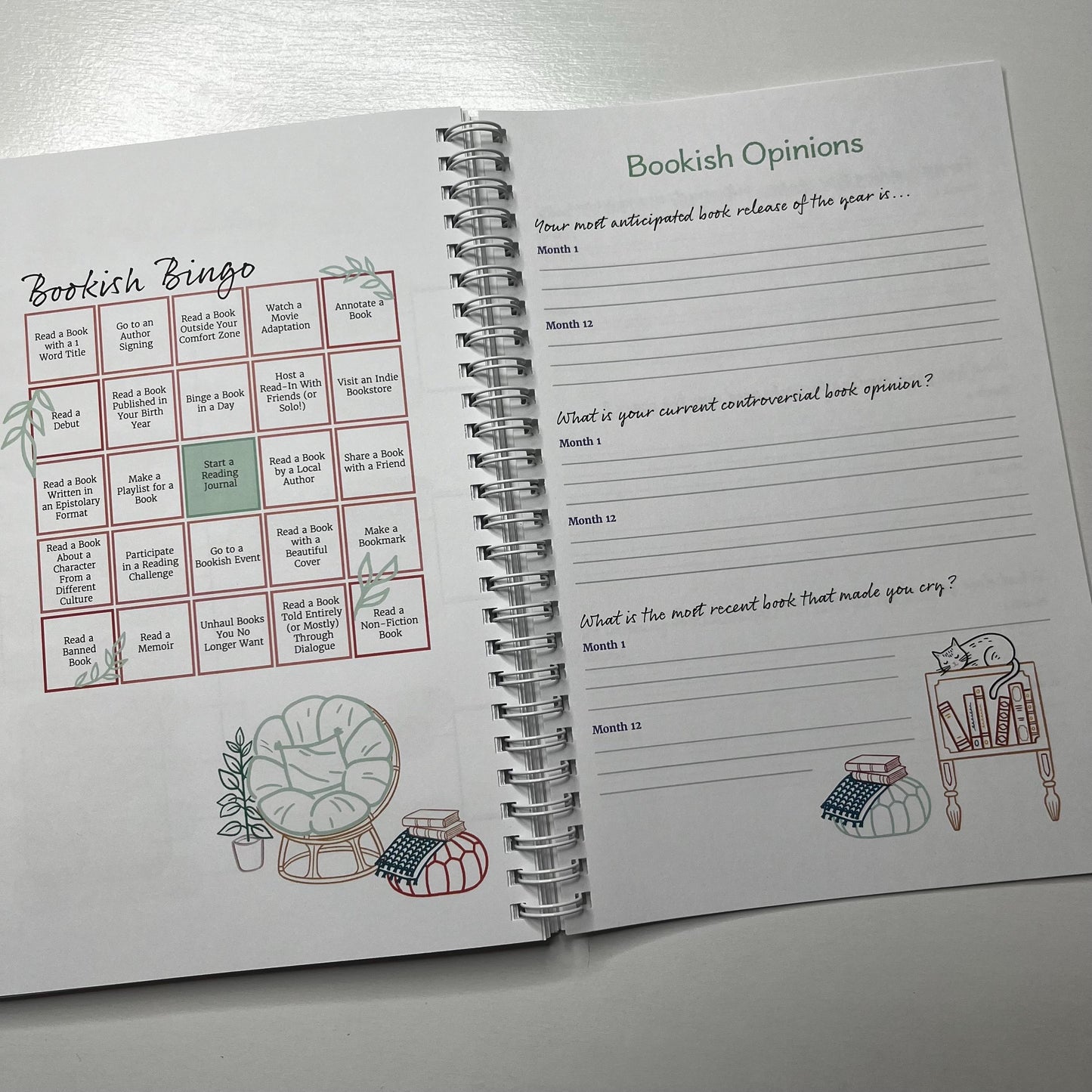 Reading Journal and Book Log | No Review Reading Journal w/ 3 Layout Options | 2025 Reading Journal | Book Review Journal | Reading Planner